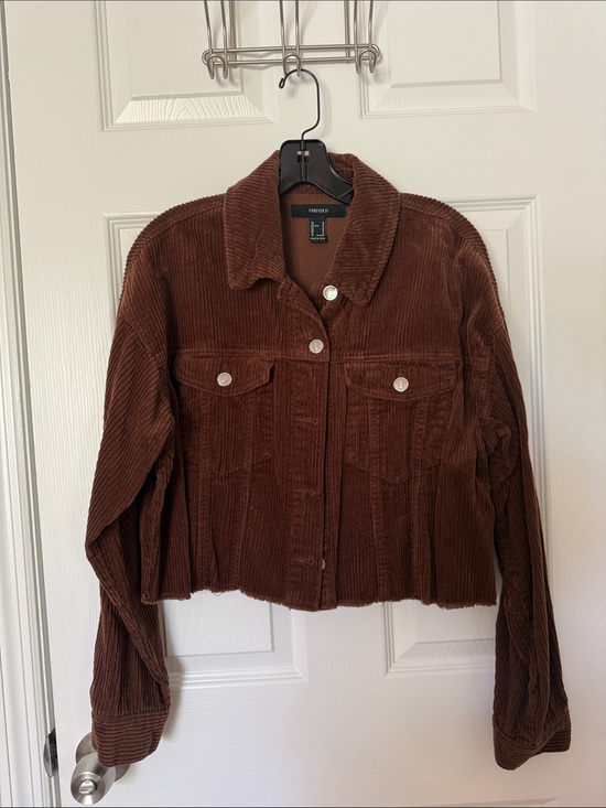 Forever 21 Jackets & Blazers - Forever 21 Brown Corduroy Cropped Jacket